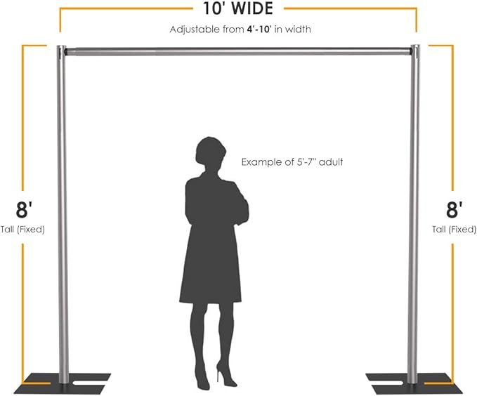 Standard Backdrop (10 ft wide x 8–10 ft tall)