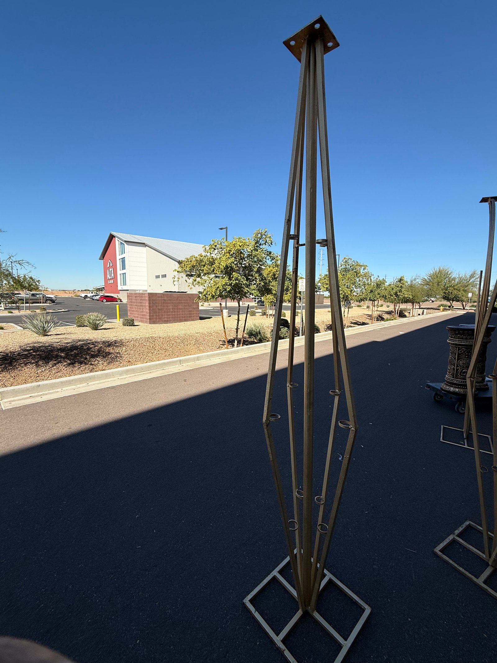 Modern metal wedding arch