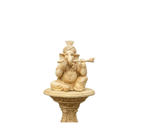 Lord Ganesha Musical Statue on Decorative Pedestal