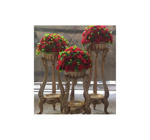 Royal Gold Pedestal Flower Stand Set