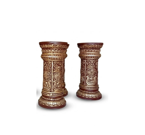 Antique Floral Carved Decorative Pedestal Stand