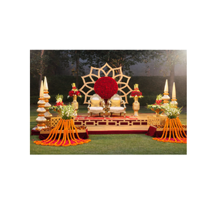 Floral Mandala Wedding Stage Setup