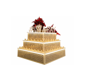 3-Tier Lattice Wedding Display Stage