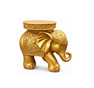 Royal Golden Elephant Pedestal Table