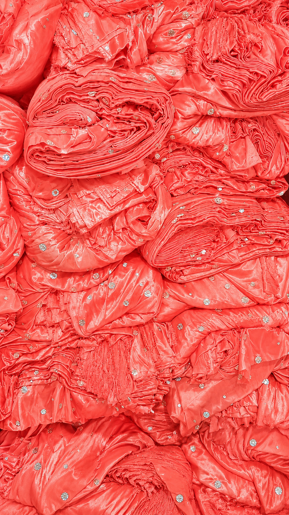 Drape-mirror-Coral Red-cloth