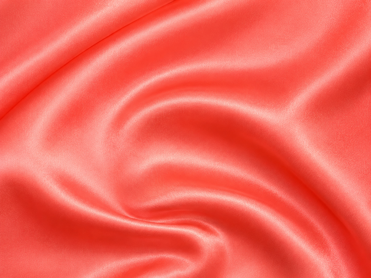 Drape-Satin Coral Red