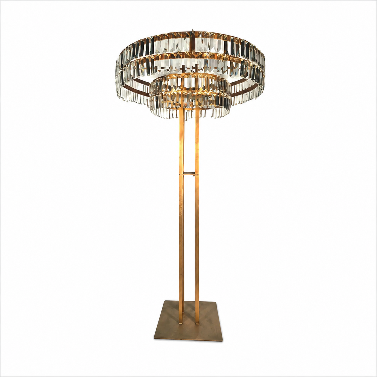 CENTERPIECE - CIRCULAR STAND- CRYSTAL - 4ichs TIER