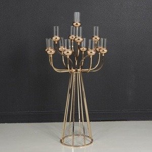 Golden Metal Candle Stand