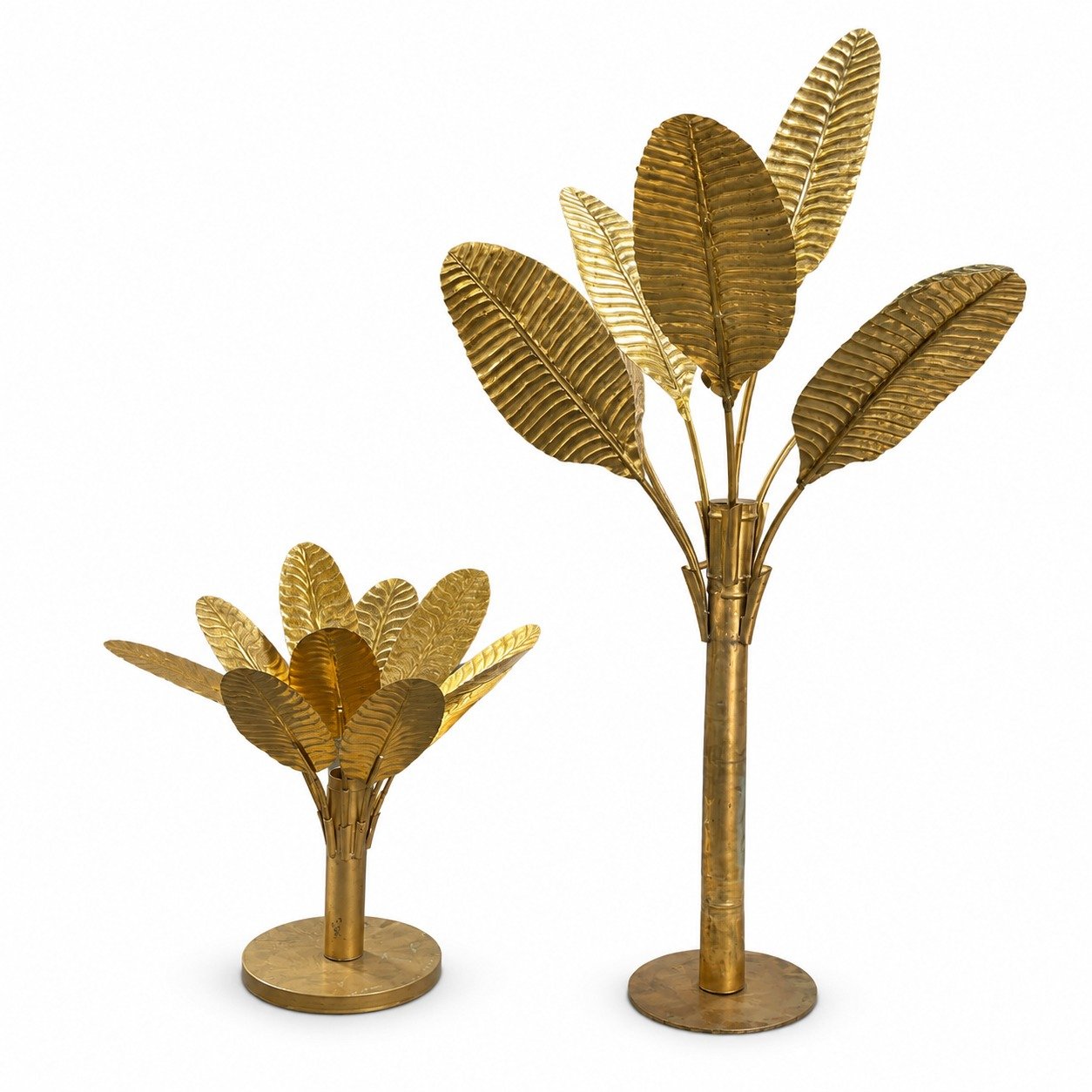 Gold Banana Leaf Decorative Stand