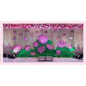 Lotus Theme Wedding Stage Backdrop
