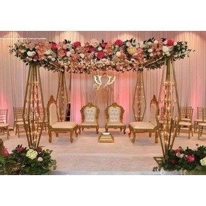 Royal Floral Wedding Stage Setup