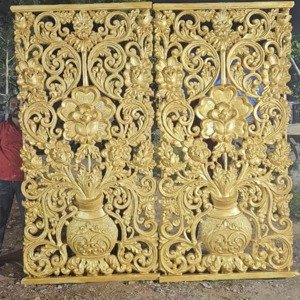 Royal Carved Floral Panel