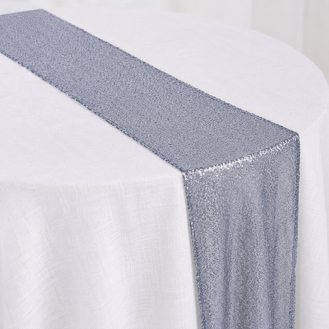 Silver Sequin Table Runner