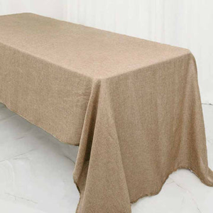 Beige Textured Rectangular Tablecloth