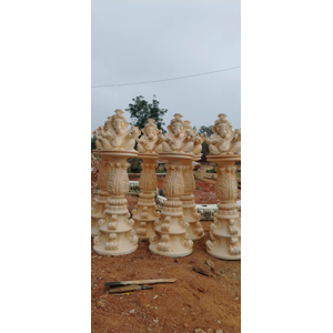 Lord Ganesha Decorative Pedestal Statue Set