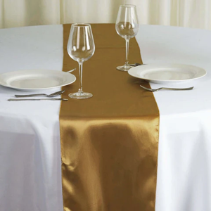 Satin Table Runners-Gold