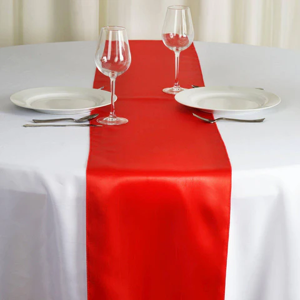 Satin Table Runners-Red