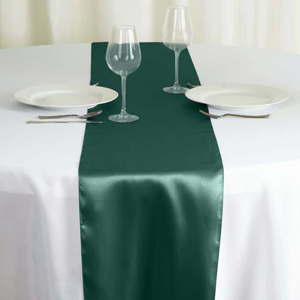 Satin Table Runners-Emerald Green