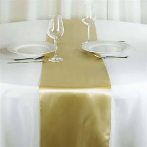 Satin Table Runners-Champagne
