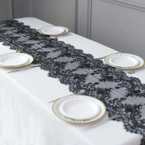 Lace Table Runners-Black