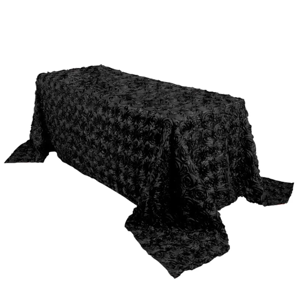 Linens Fabrics Rosette Black