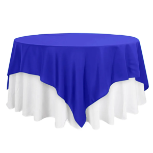 Durable Royal Blue Table Topper for Event and Reception Tables