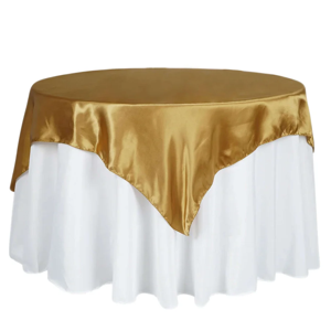 Premium Gold Satin Table Cover Designed for Upscale Events