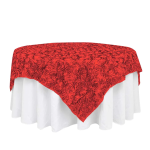Rosette - Red Overlay Satin Table