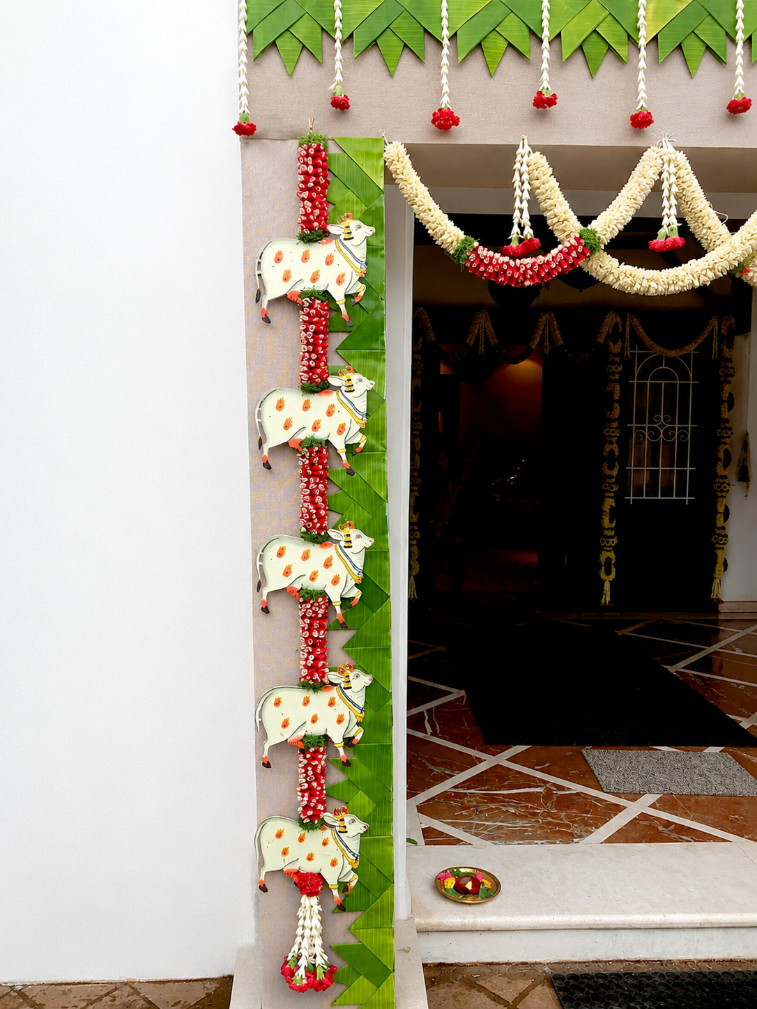 Cow Theme Traditional Door Hanging Decoration (Pooja Entrance Toran)