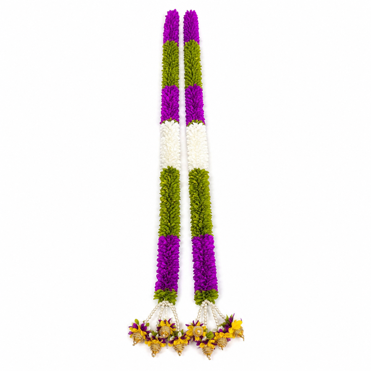 Traditional South Indian Floral Veni Garland (Pair)