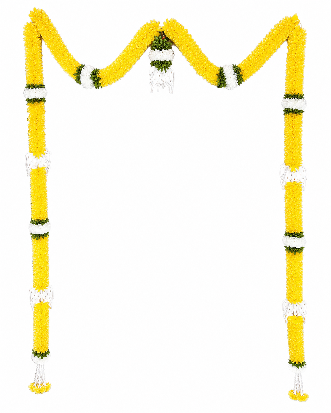 Artificial Marigold Door Toran with Cow Motif