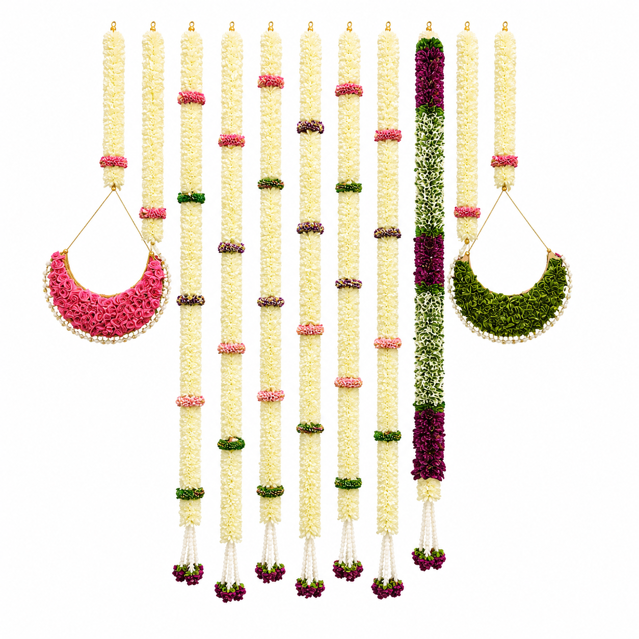 Artificial Floral Hanging Backdrop Set