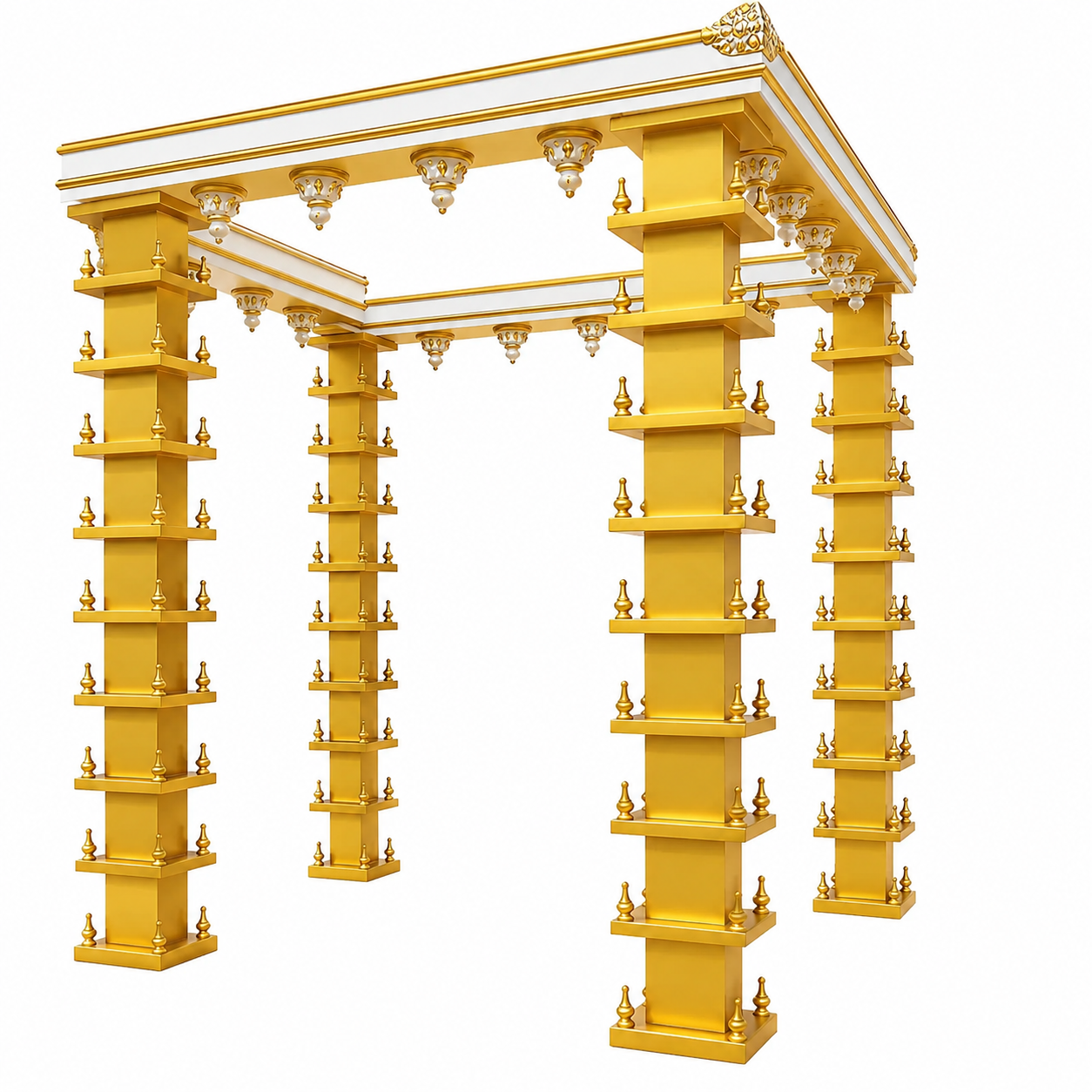 Royal Gold Mandap Decorative Pillar Frame