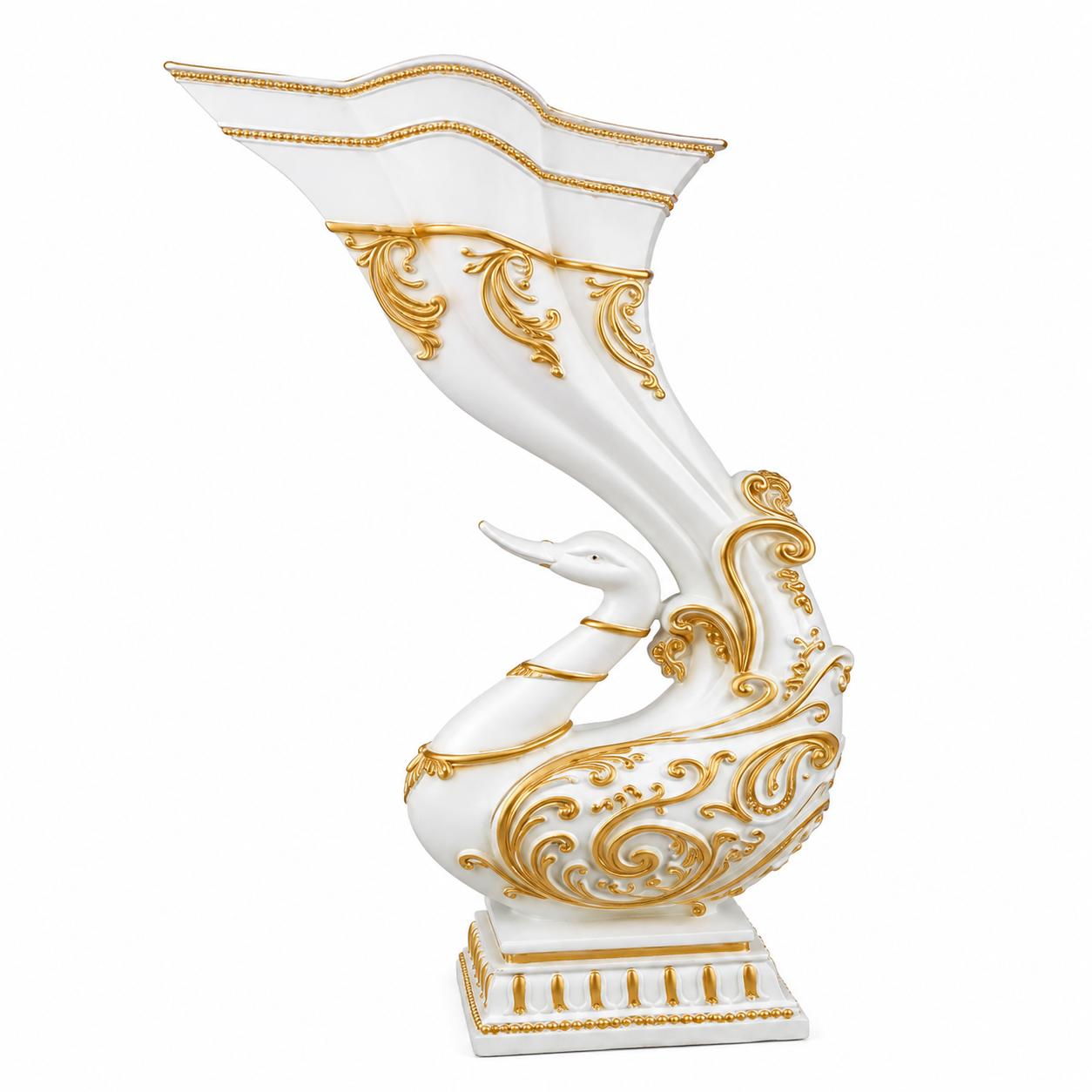 Royal Swan Decorative Flower Vase Stand