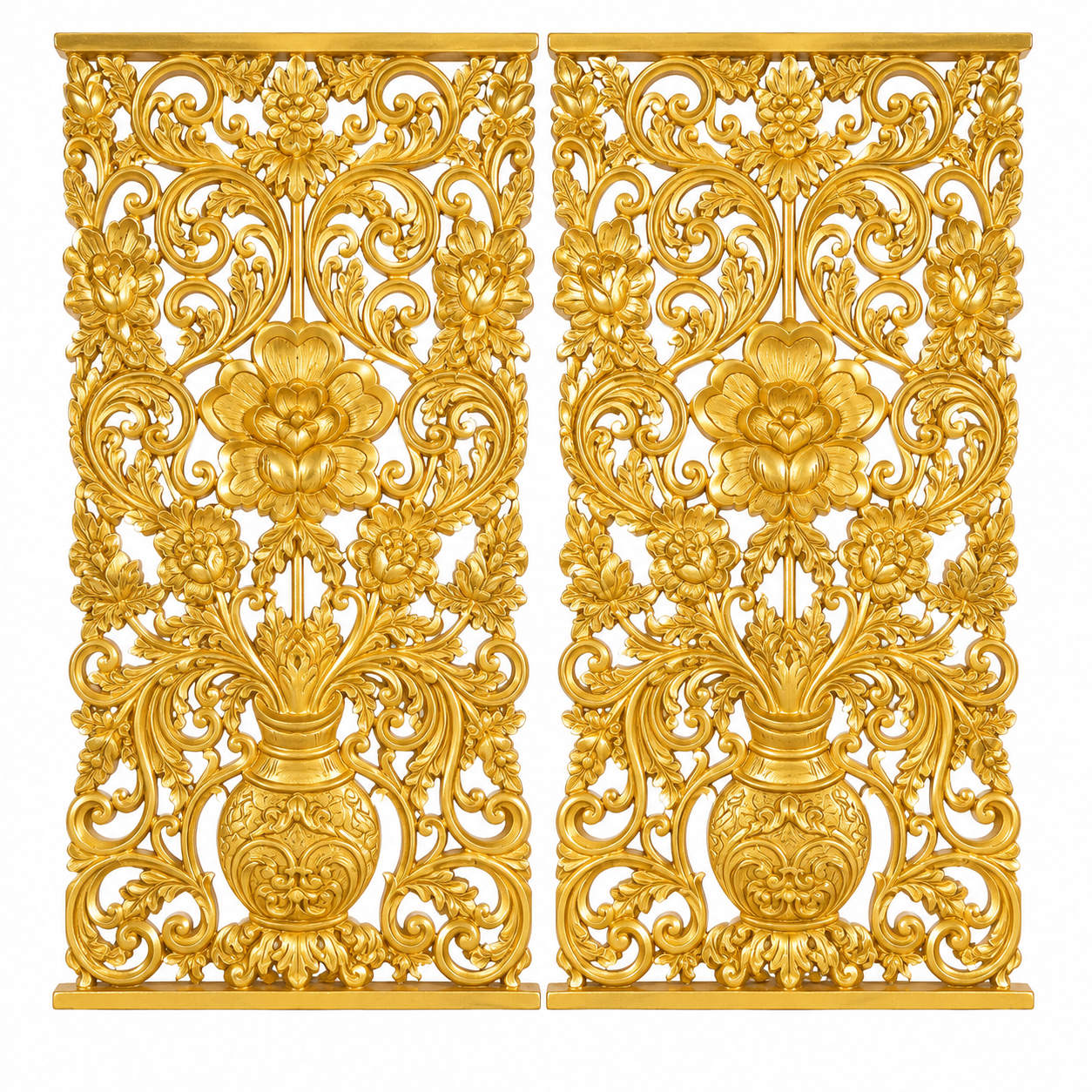 Royal Carved Floral Panel