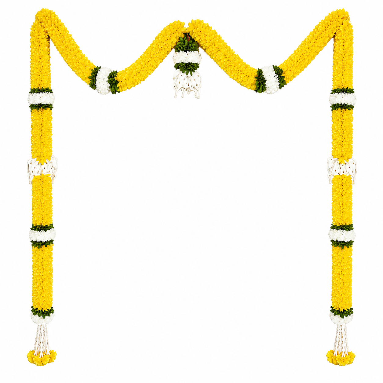 Artificial Marigold Door Toran with Cow Motif