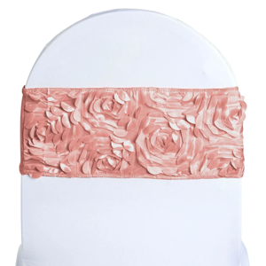 BABY PINK 3D ROSETTE CHAIR BAND SASH