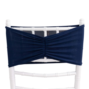 NAVY BLUE SPANDEX CHAIR BAND SASH